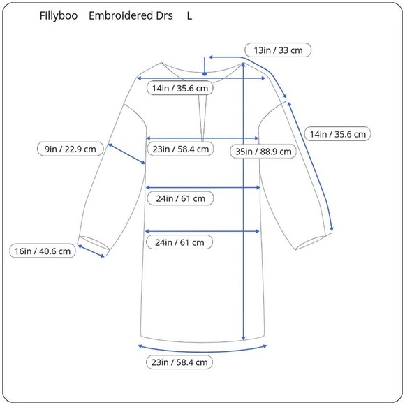 Fillyboo Embroidered Boho Dress in Size Large - Picture 5 of 9